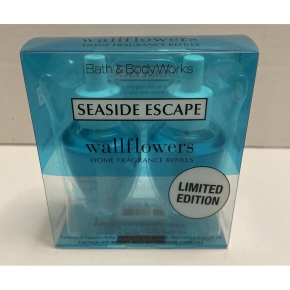 2 Bath & Body Works Seaside Escape Wallflower Bulbs Limited Edition - NEW - Picture 1 of 2